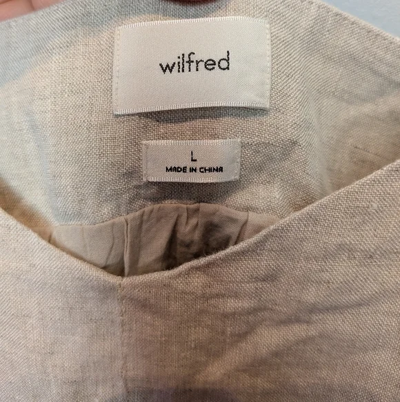 WILFRED ARITZIA Lover Linen Babydoll Mini Dress 100% Linen Size Large - Picture 11 of 16